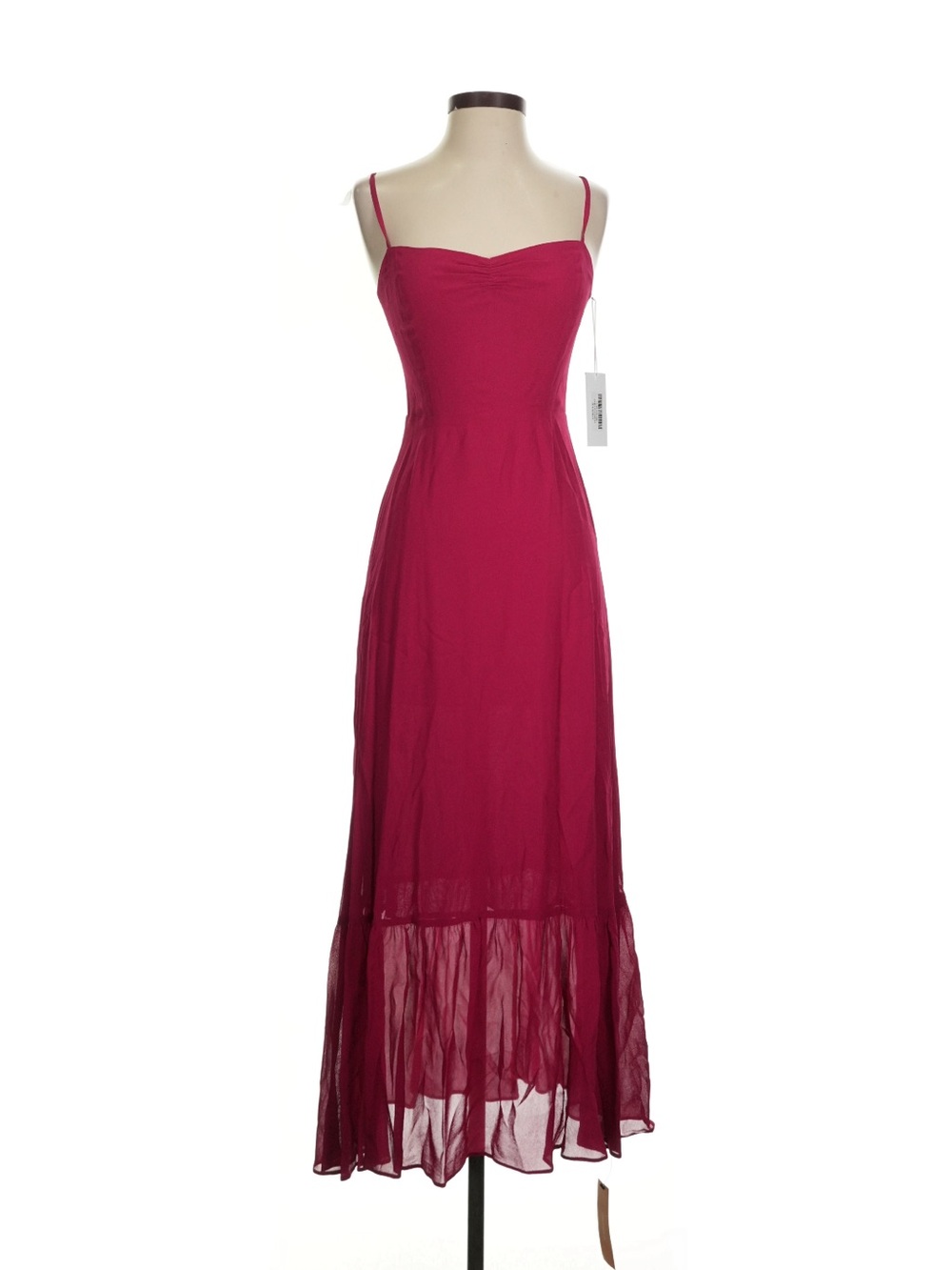 Reformation NWT Rhubarb Emersyn Dress Size 0 - Picture 2 of 8